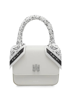 AMIRI micro Ma bandana-embellished tote bag - White