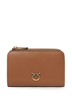 PINKO Love Birds leather wallet - Brown