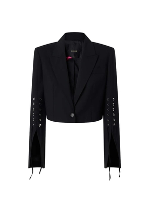 PINKO lace-up cropped jacket - Black