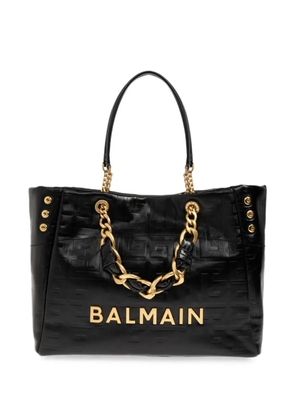 Balmain monogram-embossed tote bag - Black