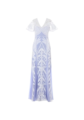 Temperley London Giselle embroidered gown - Blue