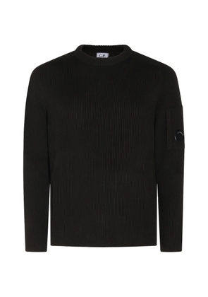 C.P. Company ribbed-knit Lens-detail sweater - Black