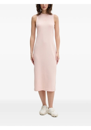 adidas ribbed-knit sleeveless midi dress - Pink