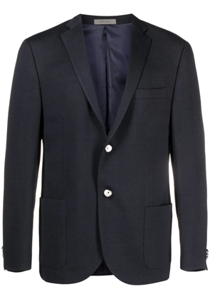 Corneliani textured-finish single-breasted blazer - Blue