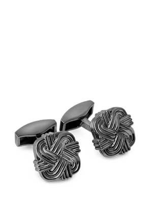 Tateossian Twins knot-motif cufflinks - Black