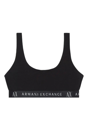 Armani Exchange logo-print bras - Black