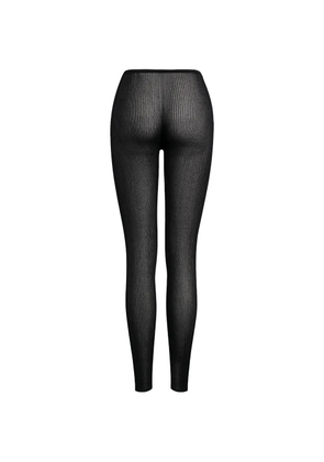 DONDUP ribbed-knit leggings - Black