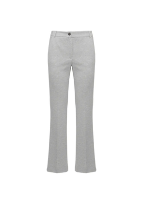 EMME Flare diagonal-pocket trousers - Grey