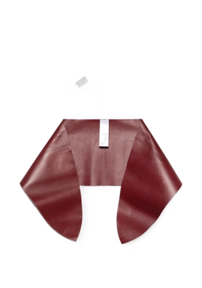 Givenchy logo-debossed leather scarf - Red