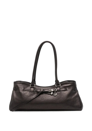 Marge Sherwood Grandma Used belt-detail leather shoulder bag - Black