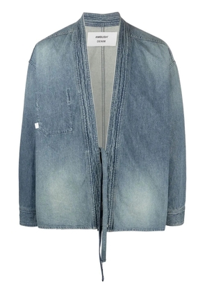 AMBUSH tie-fastening denim jacket - Blue