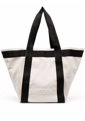 AMBUSH medium logo-embossed tote bag - Neutrals