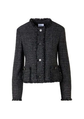 Akris frayed tweed jacket - Black