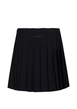 MM6 Maison Margiela pleated raw-cut mini skirt - Black