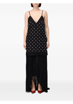 MSGM stud-embellished pleated maxi dress - Black