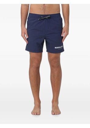 Murphy&Nye logo-print drawstring swim shorts - Blue