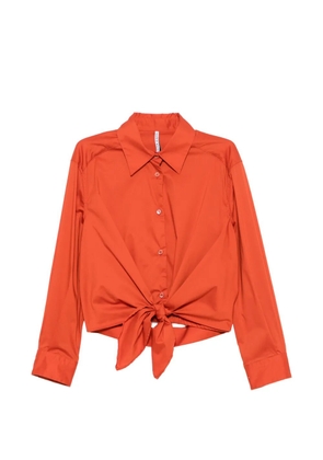 Liviana Conti front-tie cropped shirt - Orange
