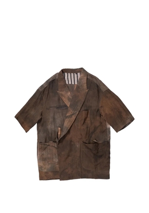 Ziggy Chen printed shirt - Brown