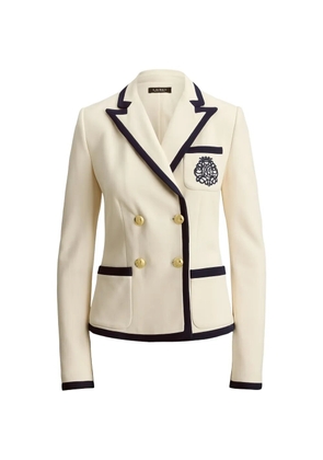Lauren Ralph Lauren double-breasted contrast-trim blazer - Neutrals