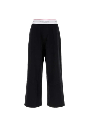 DSQUARED2 logo-waistband jersey track pants - Black