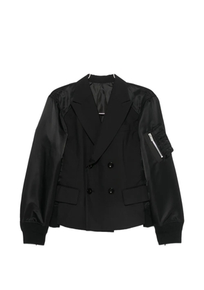 sacai double-breasted jacket - Black