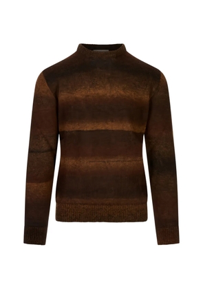 Corneliani horizontal-stripe sweater - Brown