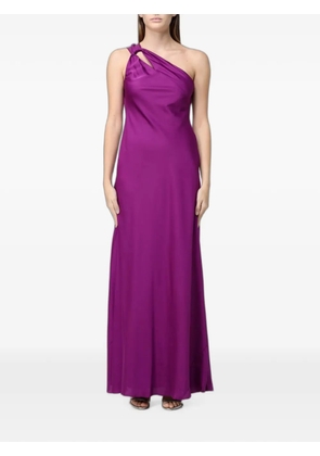 Lauren Ralph Lauren maxi one-shoulder knot-detail dress - Purple