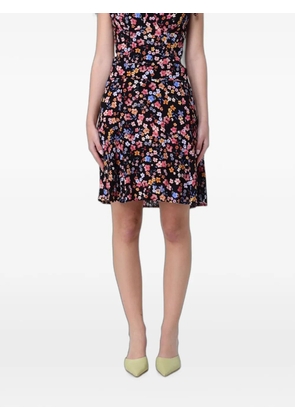 MAR DE MARGARITAS mini Kate floral-print skirt - Black