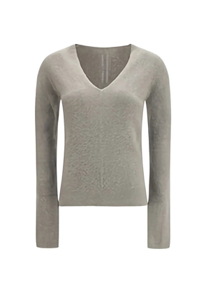 Rick Owens V-neck long-sleeve sweater - Grey