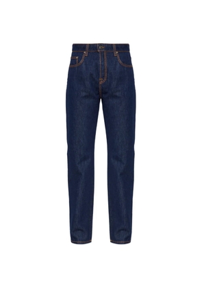 Versace contrast-stitch tapered jeans - Blue