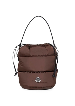Moncler quilted padded bucket bag - Brown