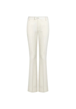 DONDUP pinstriped flared trousers - White