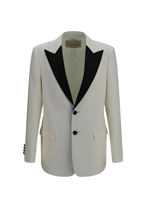 Valentino Garavani peak-lapels long-sleeve evening jacket - White