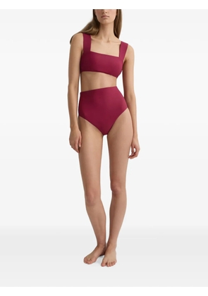 BONDI BORN Elle high-waisted bikini bottoms - Red