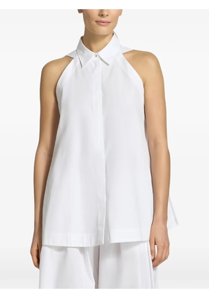 BOSS halterneck sleeveless shirt - White