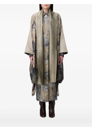 Antonio Marras patchwork printed cape - Neutrals
