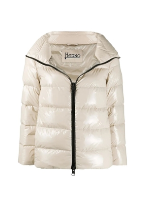 Herno slit-cuff puffer jacket - Neutrals