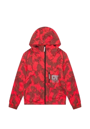 Denim Tears all-over-print hooded jacket - Red
