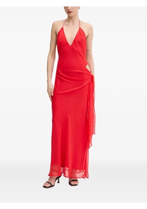 Bardot Cyrel cut-out halterneck maxi dress - Red
