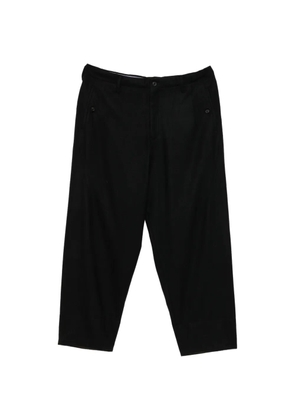 Yohji Yamamoto flannel side-dart trousers - Black