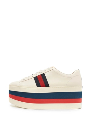 Gucci Pre-Owned Peggy Web sneakers - Neutrals