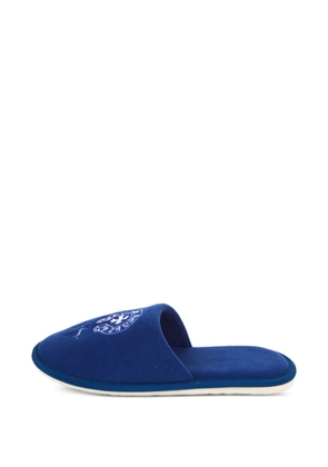 Chrome Hearts Las Vegas logo-embroidered slippers - Blue