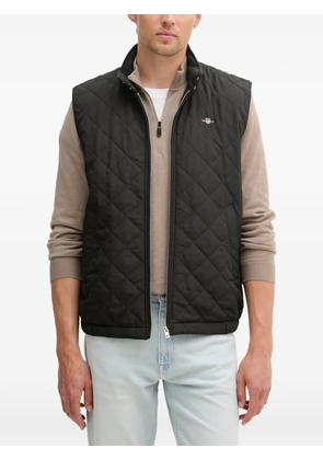 Gant quilted-finish windcheater gilet - Black