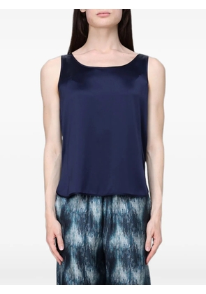 Max Mara satin sleeveless top - Blue