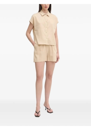 Gaudi drawstring-waist mini shorts - Neutrals