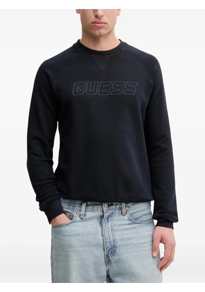 GUESS USA logo-print raglan-sleeve sweater - Blue