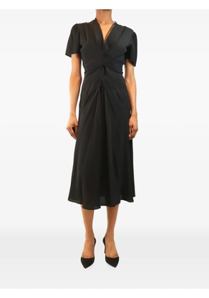 Prada Pre-Owned draped midi dress - Black