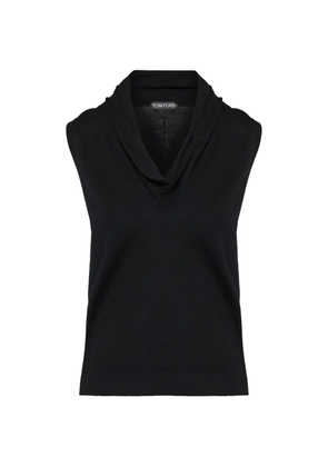 TOM FORD cowl-neck sleeveless top - Black