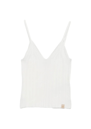 Jacob Cohën ribbed-knit V-neck top - White