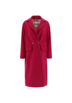 Herno double-breasted wool coat - Pink